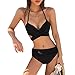 Ensemble Soutien-Gorge Sexy Femme Soutien-Gorge Push-Up à Armatures & Soutiens-Gorge De Tous Les Jours Ensembles 2 PièCes Teddy-Babydoll (XL,Le Noir)