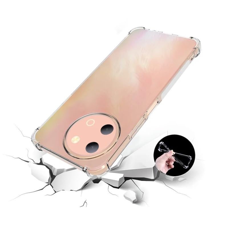 Image of Back Cover Shockproof Silicone Protective Back Case for vivo V30e -Transparent