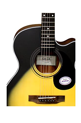 Image of Saga SA-600C Concert Acoustic Cutaway Guitar (With Padded Bag) (Sunburst)