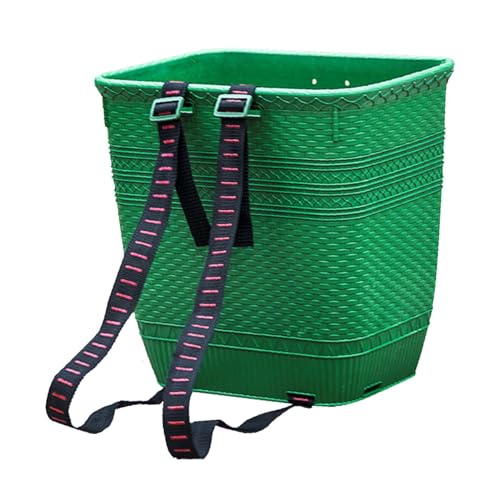 MagiDeal Cesta Trasera de PP con Correas para los Hombros, Cesta de recolección de huerto, para, recolección de Frutas, Verde