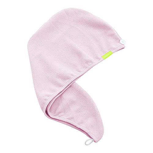Image of Aquis - Original Hair Turban, Patented Perfect Hands-Free Microfiber Hair Drying, Soft Pink (10 x 26 Inches)
