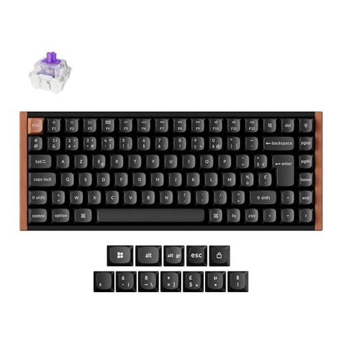 Keychron K2 HE Clavier sans Fil 75% Noir pour Télétravail et Gaming