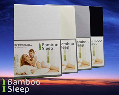 Materasso Lenzuolo Elasticizzato bambù 90 x 200 cm argento