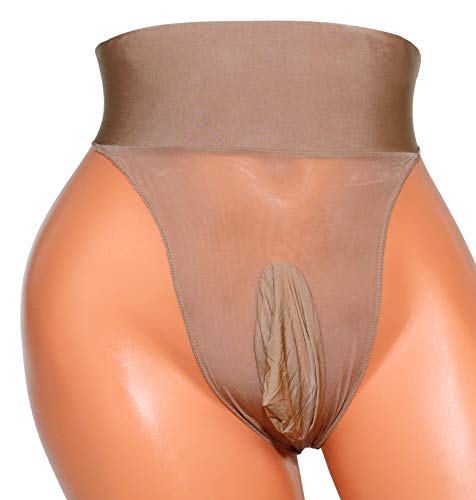 Mona's Choice Mens High Waist Glossy Ice Silk Briefs/Mens Panties4