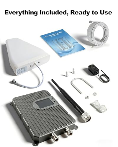 Image of Cell Phone Booster for Home Office, Cell Phone Signal Booster Compatible for 5G 4G LTE 3G-Band 2 /25 /4 /66 /5 /12 /17, FCC Certified | NOT Compatible with Verizon Band 13