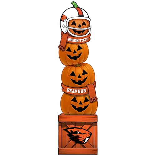 Fan Creations NCAA Oregon State Beavers 46-Inch Pumpkin Stacked Leaner with Helmet