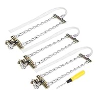 Reifen Anti-Rutsch-Ketten, 3 Stück Anti-Rutsch-Schlamm Eis Schnee Reifen Reifen Kette Winter Security Reifengürtel für PKW LKW SUV Oxford Stoff, Stahl(M.)