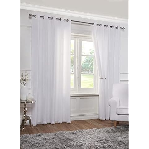 Emma Barclay White Lined Eyelet Curtains Cover
