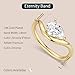 ASHINE 14K Gold Wedding Ring for Women with Large Pear Solitaire Stone, Cubic Zirconia Engagement Promise Rings for Daily Wear or Events, Trendy Fashion Band (Gold 7)