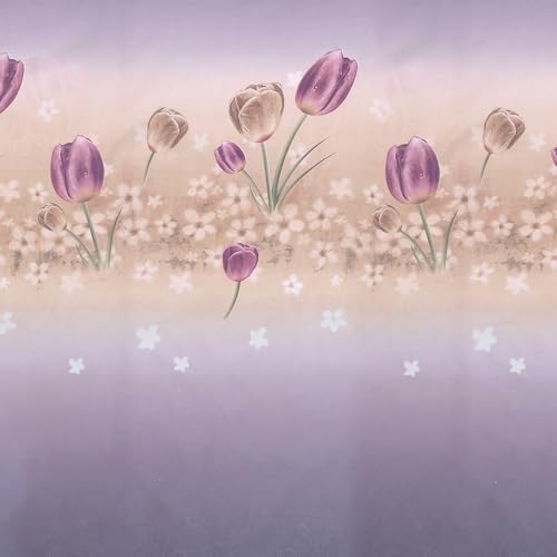 Image of Cloth Fusion Cotton Feel Pillow Covers Set of 2 with Envelope Closure (17X27 Inches, Twilight Tulip)