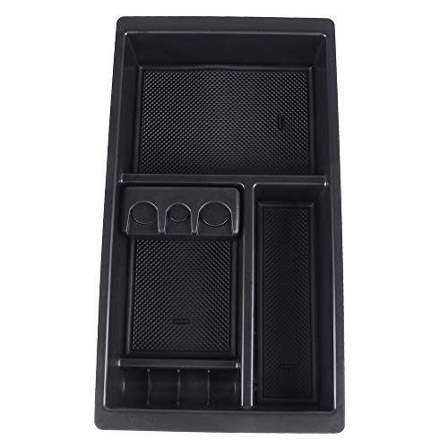 SCITOO Auto Center Console Insert Organizer Tray Armrest Box Accessories Replacement fit for 2014-2018 for Chevy Silverado for GMC Sierra