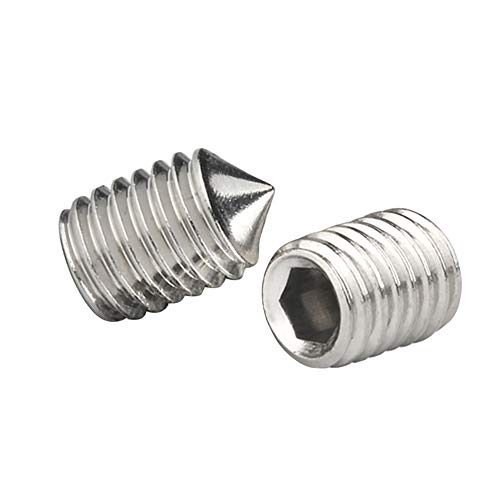 Preisvergleich Produktbild SheMi Eisenwaren Nägel Innensechskant Cup Point Metrisches Gewinde Innensechskantschlüssel Schrauben - Edelstahl Kegelspitze Sechskant Madenschrauben M5 M6 M8