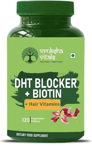 45% OFF on VRUKSHA VITALS DHT blocker with Biotin - 120 tablets - Stinging Nettle Leaf Extract, Hair Vitamins (Vit B2, B3, B6, B9, B12, A, C, D and E) with Iron, Selenium, Zinc and Omega 3 Capsules supplement, Beta Sitosterol and Bamboo Shoot 45% OFF on VRUKSHA VITALS DHT blocker with Biotin - 120 tablets - Stinging Nettle Leaf Extract, Hair Vitamins (Vit B2, B3, B6, B9, B12, A, C, D and E) with Iron, Selenium, Zinc and Omega 3 Capsules supplement, Beta Sitosterol and Bamboo Shoot