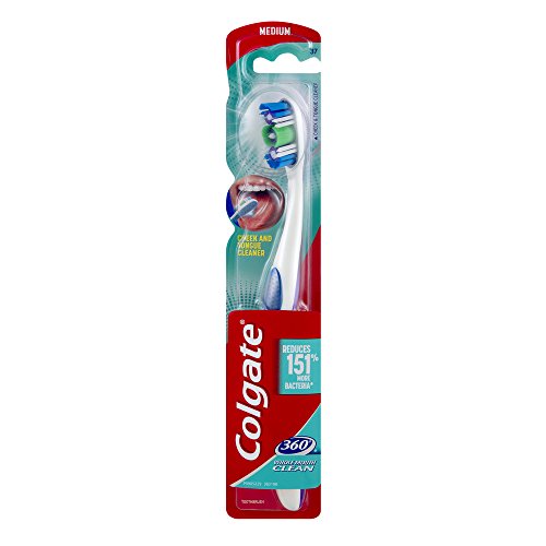 Colgate Battery-Powered Toothbrush, 1 Count, White and Blue