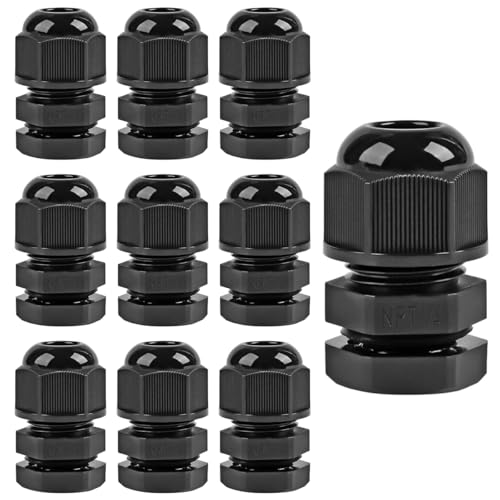 Aandxmok 10 Pack Waterproof Cable Gland, NPT 1/4