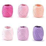 [Adorno ideal] Los hermosos rollos de papel de rafia son ideales para envolver regalos, cajas de regalo decorativas, paquetes de flores, telares y casas decorativas. También es ideal para bodas, fiestas y decoraciones navideñas.