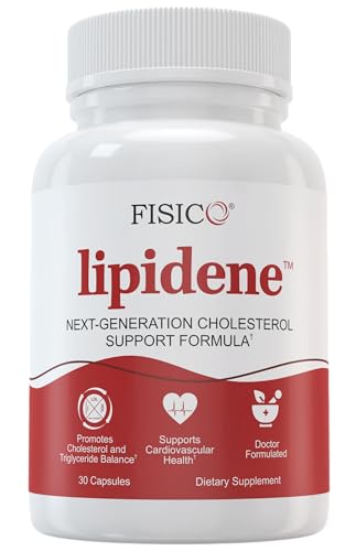 LIPIDENE Cholesterol Support & Heart Health Supplement Lipid Balance Cardiovascular Function Heart Health Circulation and Arterial Wellness. Contains Bergamot & Olive Fruit Extract 30 Capsules