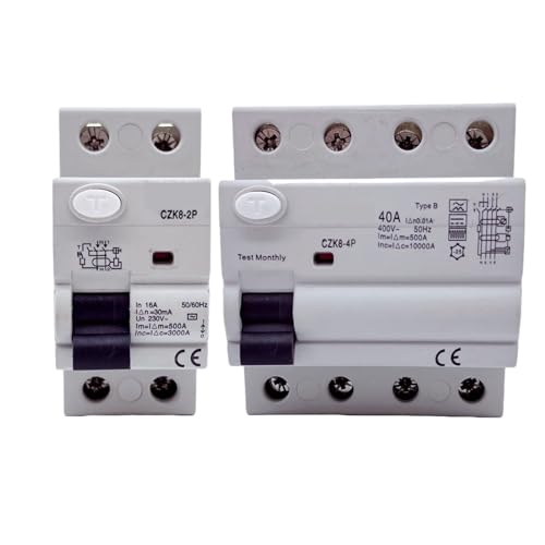 Disyuntor tipo B GYZ9 con capacidad de corte 6KA y protección diferencial de 4 polos