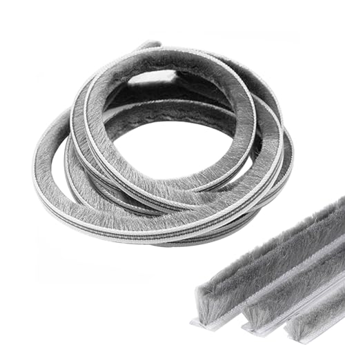 10 m Junta para puerta, 5 mm (ancho) x 8 mm (diámetro), para puertas, ventanas, armarios, burlete para puertas