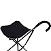 Mac Sports Folding Cane Chair - Walking Stick with Stool - in Black