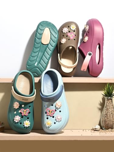 Image of DOCTOR HEALTH SUPER SOFT Women's Platform Clogs | Lightweight EVA Slip-On Garden Shoes with Adjustable Back Strap | Anti-Skid Cushioned Comfortable Casual Sandals for Indoor & Outdoor Wear