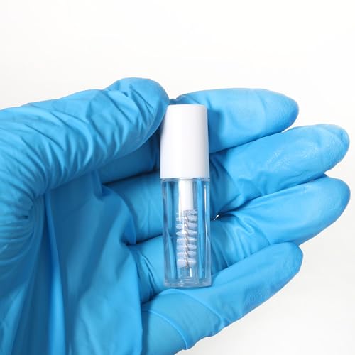 COSIDEA 52pcs 0.8ml White Empty mini mascara tubes with wand for castor oil 1ml eyelash serum tube packing sample size containers4