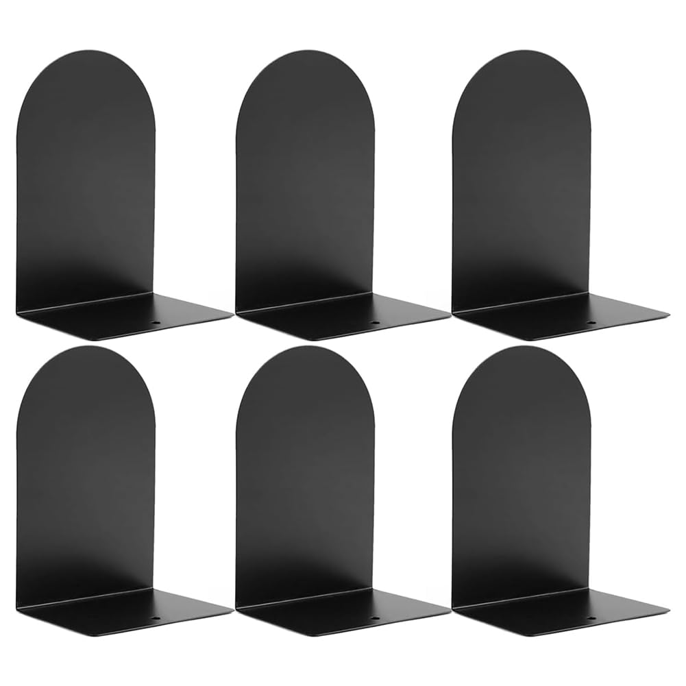 Onchdbfhuu Non-Skid Metal Book Ends for Shelves Bookend for Heavy Books Decorative Book Stopper Desktop Organizer to Hold Books