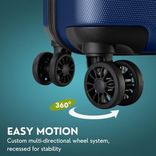 Skyway Epic 2.0 Hardside Lightweight and Durable ABS Shell Luggage, Spacious with Dual Spinning Wheels, Comfort Grip and Expandable, Men and Women3