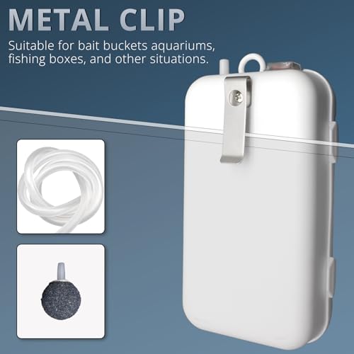 Image of Small Air Pump for Fish Tank 6 /12 Gallons, Aerator for Bait Bucket,Bubbler Stones for Aerator, Bait Bucket Air Pump,Quiet Voice, Suitable for Tropical Fish Enthusiasts and Fishing Enthusiasts