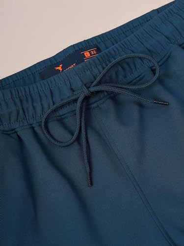 Image of TECHNOSPORT Men Mid Rise Solid Regular Fit Track Pant with Technodry, Antimicrobail for Gym, Workout, Sports and Regular Use