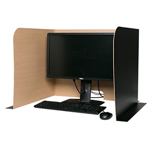 Image of Flipside Products 62.5 inch x 22.5 inch Black Desktop Privacy Screen, Large, Dividers For Laptops And Computers, Reduce Distractions, Test Divider, Pack of 12