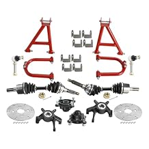 4WD Rear Drive Shaft CV Axle Swing Arm Hubs Brake Disc Kit for Go Kart ATV Quad