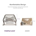 PURPLE LEAF Outdoor-Barhocker Anthrazit 2er-Set