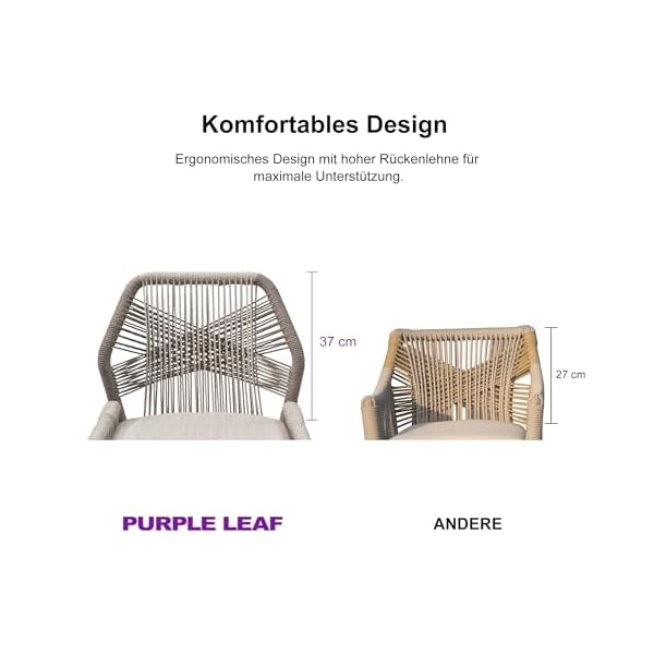 PURPLE LEAF Outdoor-Barhocker Anthrazit 2er-Set