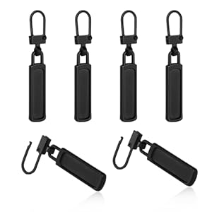 HOTUT Reißverschluss Zipper, 6 Stück Metall Zipper Pull, Universal Zipper für reißverschluss für Jacken, Jeans, Stiefel, Koffer, Rucksäcke und mehr