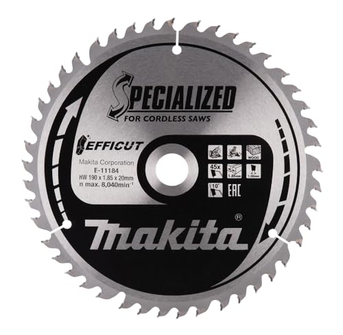 Disque de scie TCT Makita E-11156 190 mm doté de 45 dents de rechange