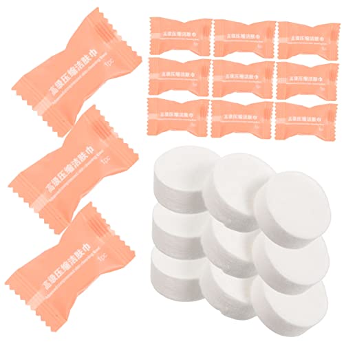 Baluue 50pcs Compact Towels for Travel Compressed Washcloths Disposable Facial Towels Cotton Tablets Outdoor Supply