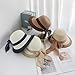 BSYLOO Elegant Peach-Shaped Ladies Sun Hat with Butterfly Bow| Wide Brim Straw Hat| Foldable Beach Hat -Ideal for Travel Wear