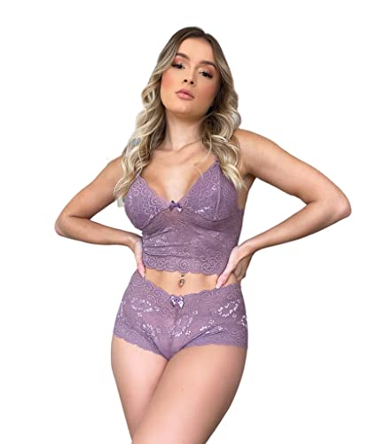 Lingerie Kit 5 Conjuntos de Renda Sutiã e Calcinha Madona (M)