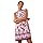 Roman Originals Sleeveless Shift Dress for Women UK Ladies Stretchy Summer Holiday Cruise Beach Casual Going Out Garden Party Lightweight Round Neck Comfortable Day - Aztec Purple - Size 10