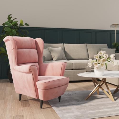 Woonisher Fauteuil Rose Velours mobilier de Jardin extérieur