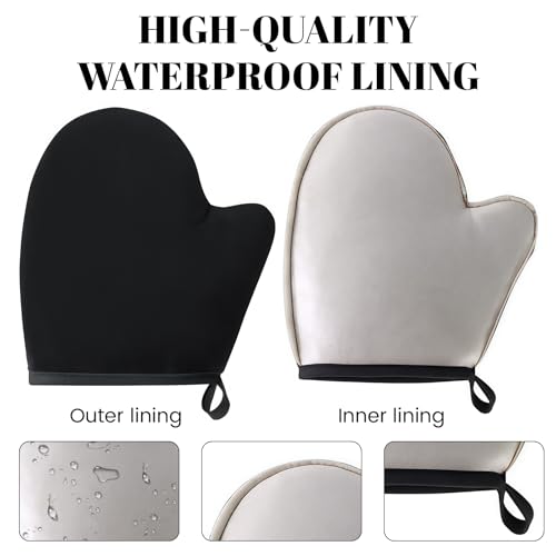 Yamobi 3 Pack Juego de Guantes Autobronceadores con Aplicador para Espalda y Pincel para Piernas (Negro) - imagen 7