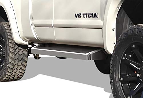 APS (Silver Running Board Style Running Boards Nerf Bars Side Steps Compatible with Nissan Frontier 2005-2025 King Cab & Suzuki Equator 2005-2012 Extra Cab