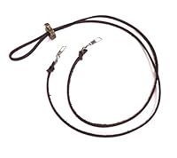 Westernwear-Shop Lederkinnriemen mit Haken 110 cm Extra Lang braun - Vintage Style Kinnriemen Chinstrap Hutfangband für Hüte Westernhüte Cowboyhüte Lederhüte mit Ösen oder Lederbefestigungsösen Braun