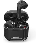 ELECOM 무선 이어폰 완전 무선 Bluetooth5.0 대응/AAC 대응/통화 대응 세미 오픈형 블랙 LBT-TWS11BK