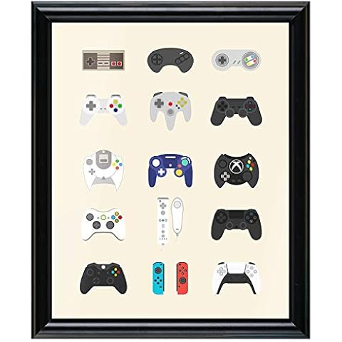 Simimi art Retro Video Game Posters,Video Gaming Posters for Gamer Room Decor,Gamer Decor for Boys Room(8"x10", With frame) Cover