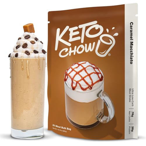 Keto Chow Caramel Macchiato | Keto Meal Replacement Shake Powder