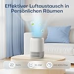 Luftreiniger mit H13 HEPA 3-Stufen-Filter, Luftreiniger für Schlafzimmer, ab 5W, leise 22dB mit Aroma, reduziert Pollen, Rauch, Tierfell – Bild 3