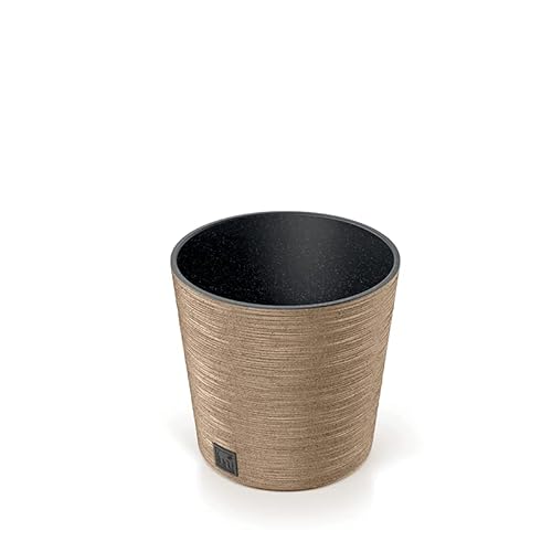 Gardening Naturally Light Brown Plant Pot Stylish and Durable Plant Pots for Indoor and Outdoor Use (Round Pot 25cm)