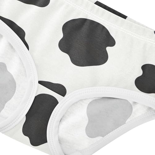 Toddler Girls Underwear 2t Cotton Cute Panties Girl Print Briefs Underpants Black Cow Spots White4